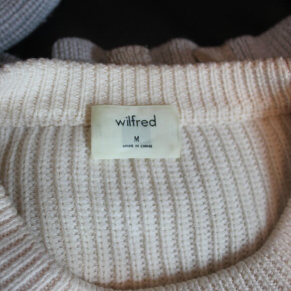 Aritzia Wilfred Lonell Color Block Wool Sweater Multi color merino wool sz M - Picture 6 of 8